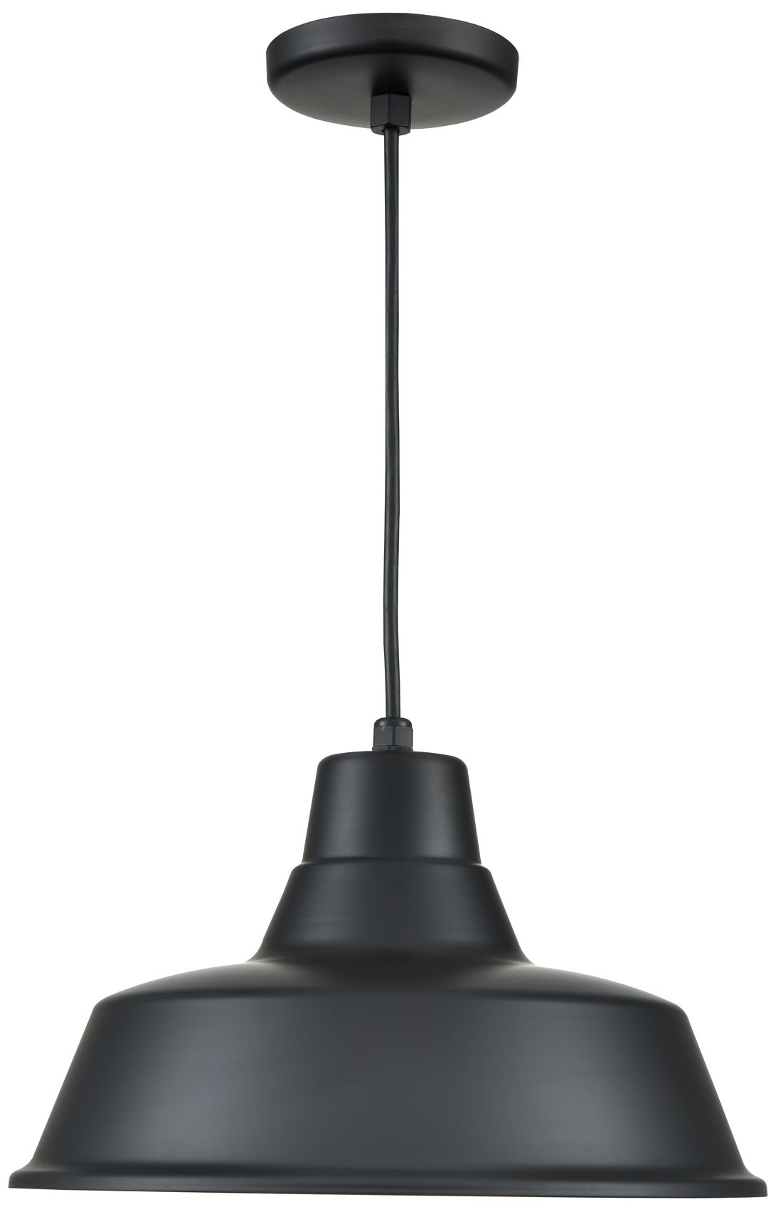 Image 3 Millennium Lighting R-Series 14" Wide Satin Black Industrial Pendant more views