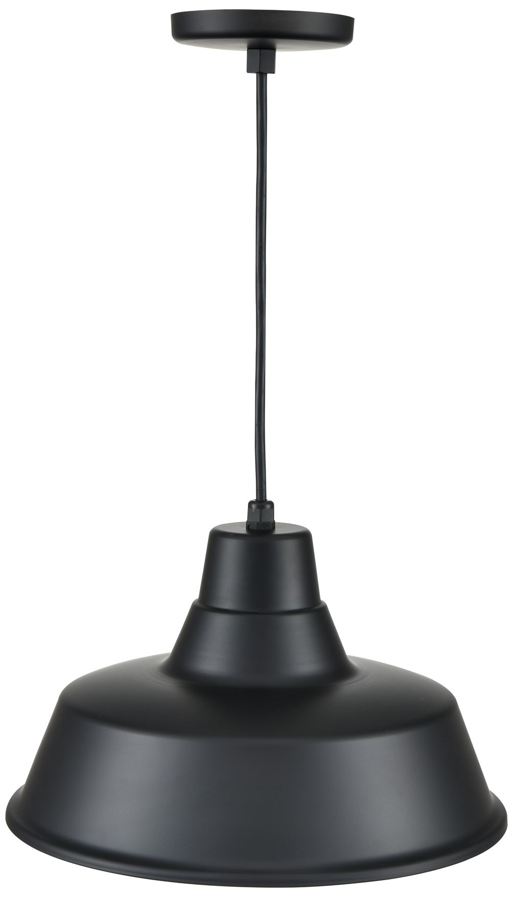 Image 4 Millennium Lighting R-Series 14" Wide Satin Black Industrial Pendant more views