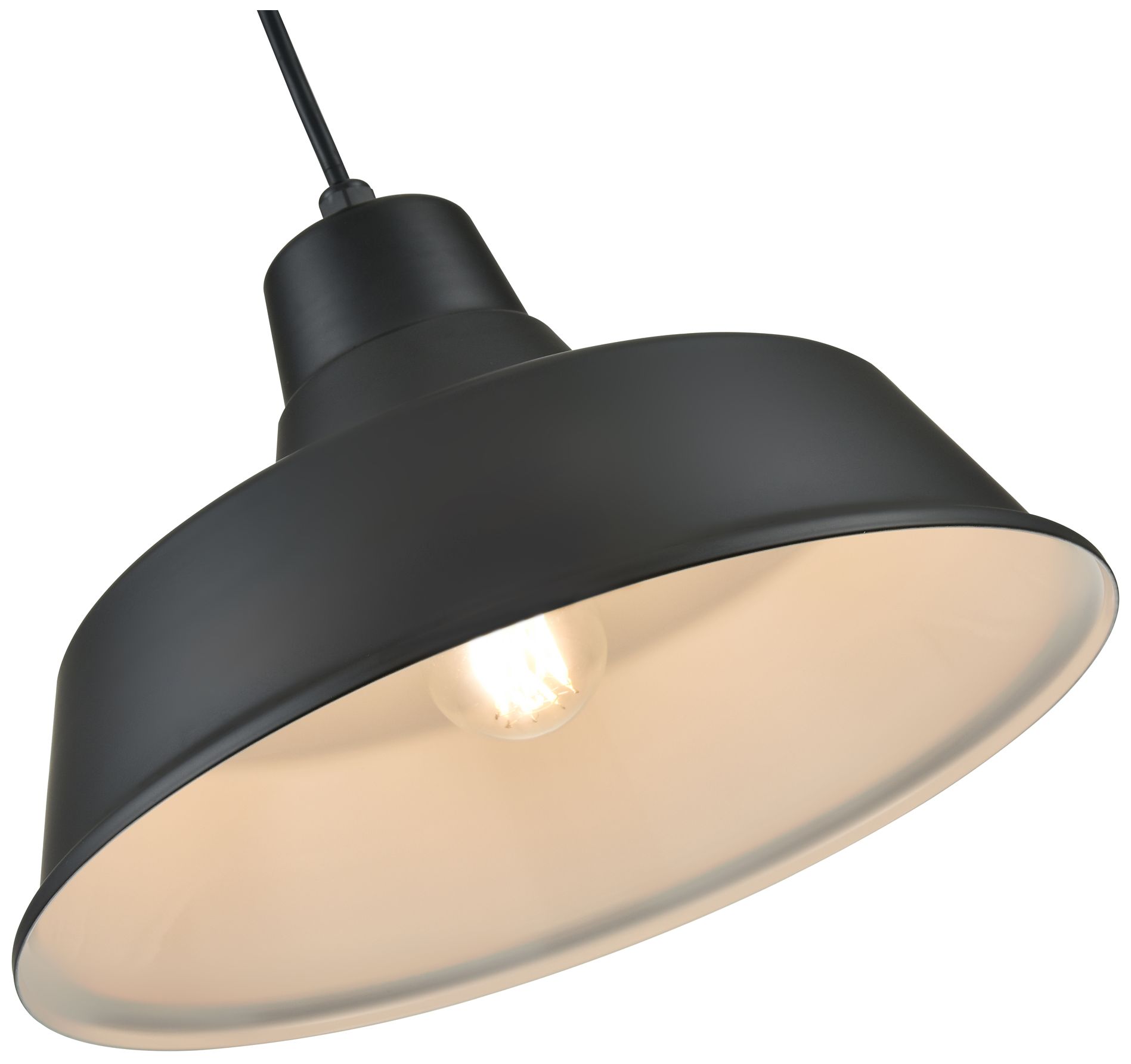 Image 5 Millennium Lighting R-Series 14" Wide Satin Black Industrial Pendant more views