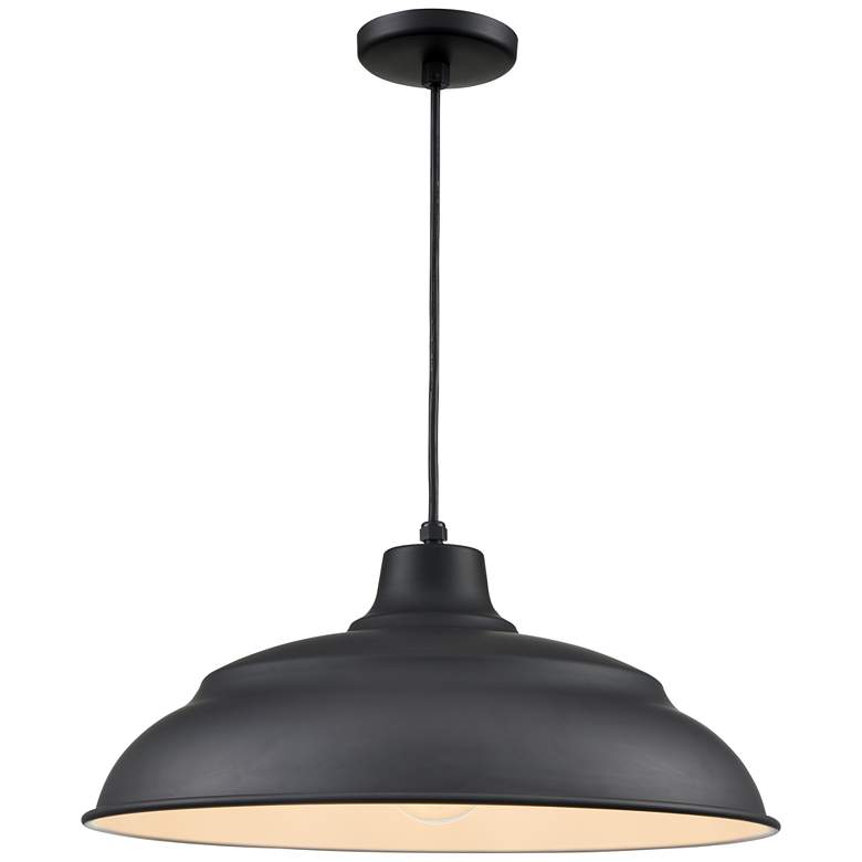Image 1 Millennium Lighting R Series Cord Hung Aluminum Pendant in Satin Black
