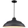 1_Millennium Lighting R Series Cord Hung Aluminum Pendant in Satin Black
