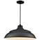 Millennium Lighting R Series Cord Hung Aluminum Pendant in Satin Black