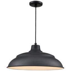 Millennium Lighting R Series Cord Hung Aluminum Pendant in Satin Black