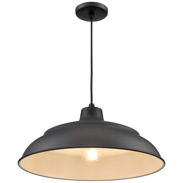 Image 3 Millennium Lighting R Series Cord Hung Aluminum Pendant in Satin Black more views