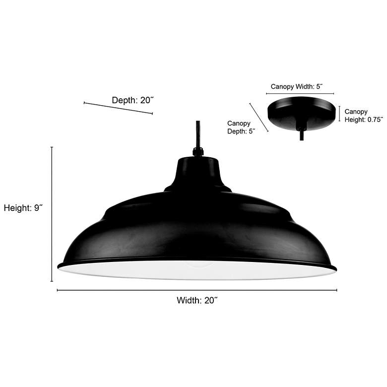 Image 6 Millennium Lighting R Series Cord Hung Aluminum Pendant in Satin Black more views