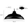 6_Millennium Lighting R Series Cord Hung Aluminum Pendant in Satin Black more views