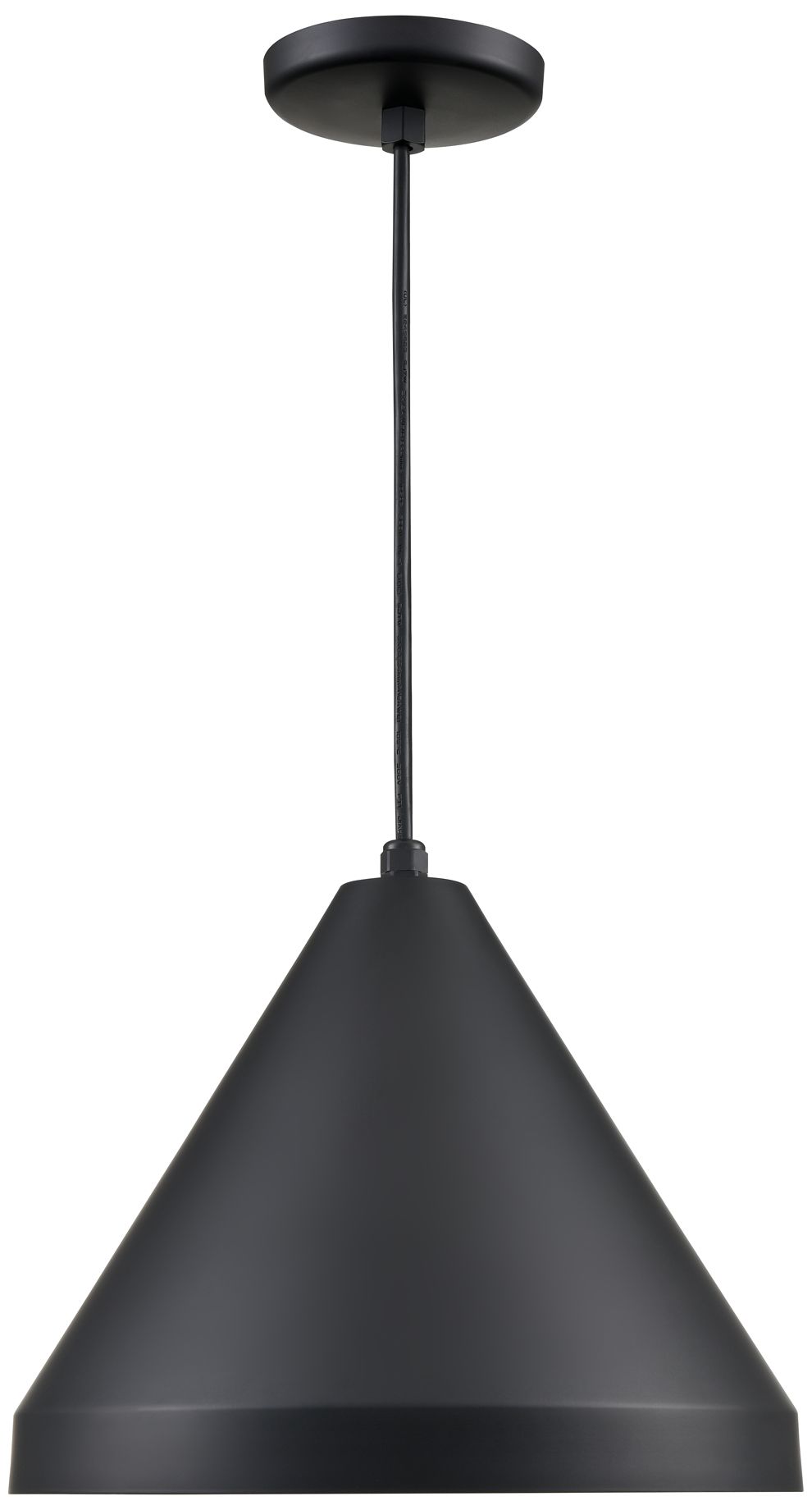 Image 2 Millennium Lighting R Series Cord Hung Cone Pendant in Satin Black more views