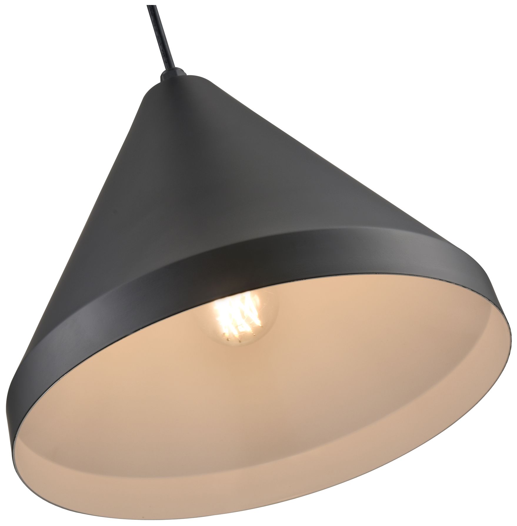 Image 5 Millennium Lighting R Series Cord Hung Cone Pendant in Satin Black more views