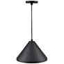 3_Millennium Lighting R Series Cord Hung Wide Cone Pendant in Satin Black more views
