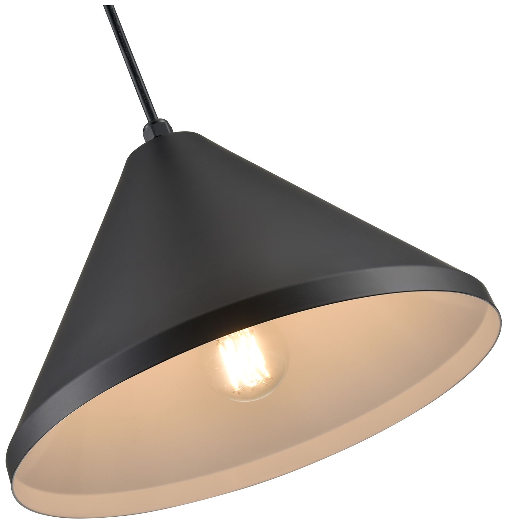 Thumbnail4 of Millennium Lighting R Series Cord Hung Wide Cone Pendant in Satin Black more views