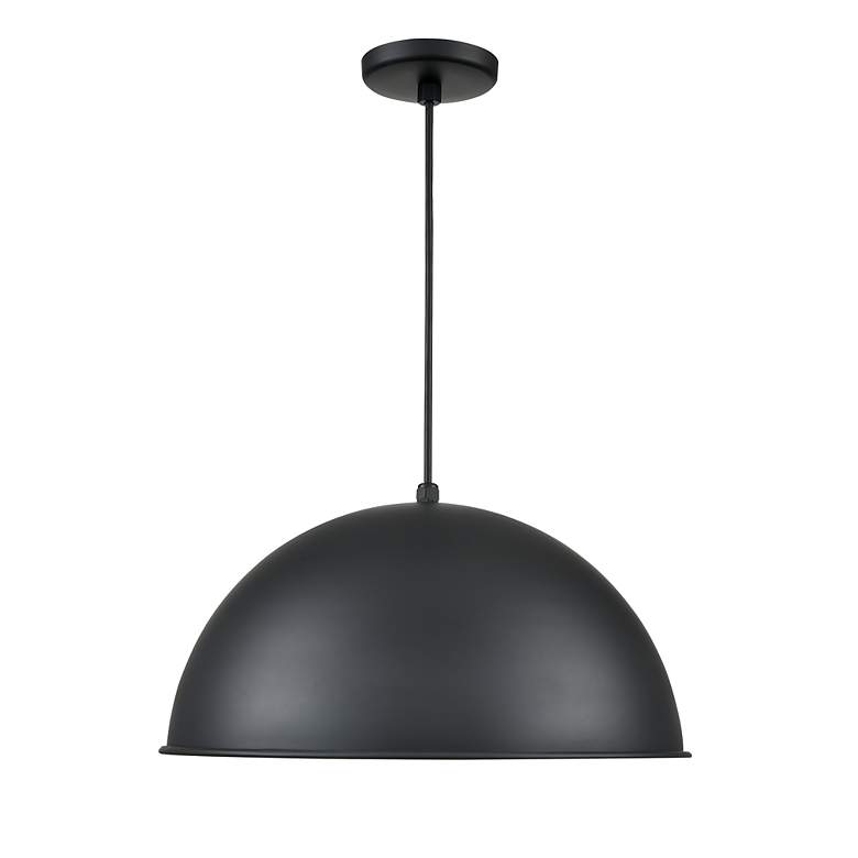 Image 3 Millennium Lighting R Series Wide Deep Bowl Pendant in Satin Black more views