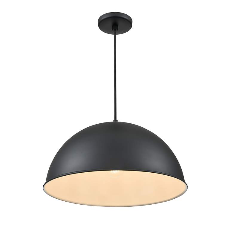 Image 4 Millennium Lighting R Series Wide Deep Bowl Pendant in Satin Black more views