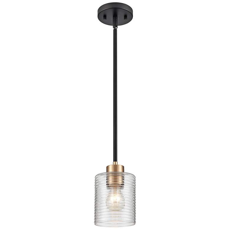 Image 4 Millennium Lighting Renitta 1 Light Mini-Pendant Fixture in Matte Black more views