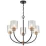 1_Millennium Lighting Renitta 5 Light Chandelier Fixture in Matte Black