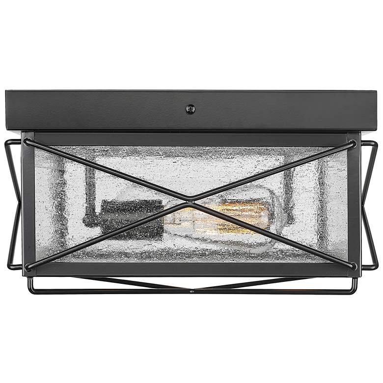 Image 1 Millennium Lighting Robinson 2 Light 7.5 inch Outdoor Flush Mount Black