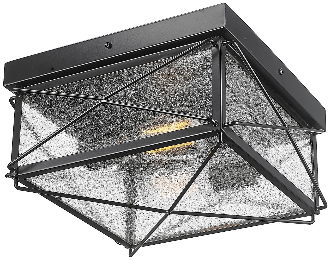 Image 4 Millennium Lighting Robinson 2 Light 7.5 inch Outdoor Flush Mount Black more views