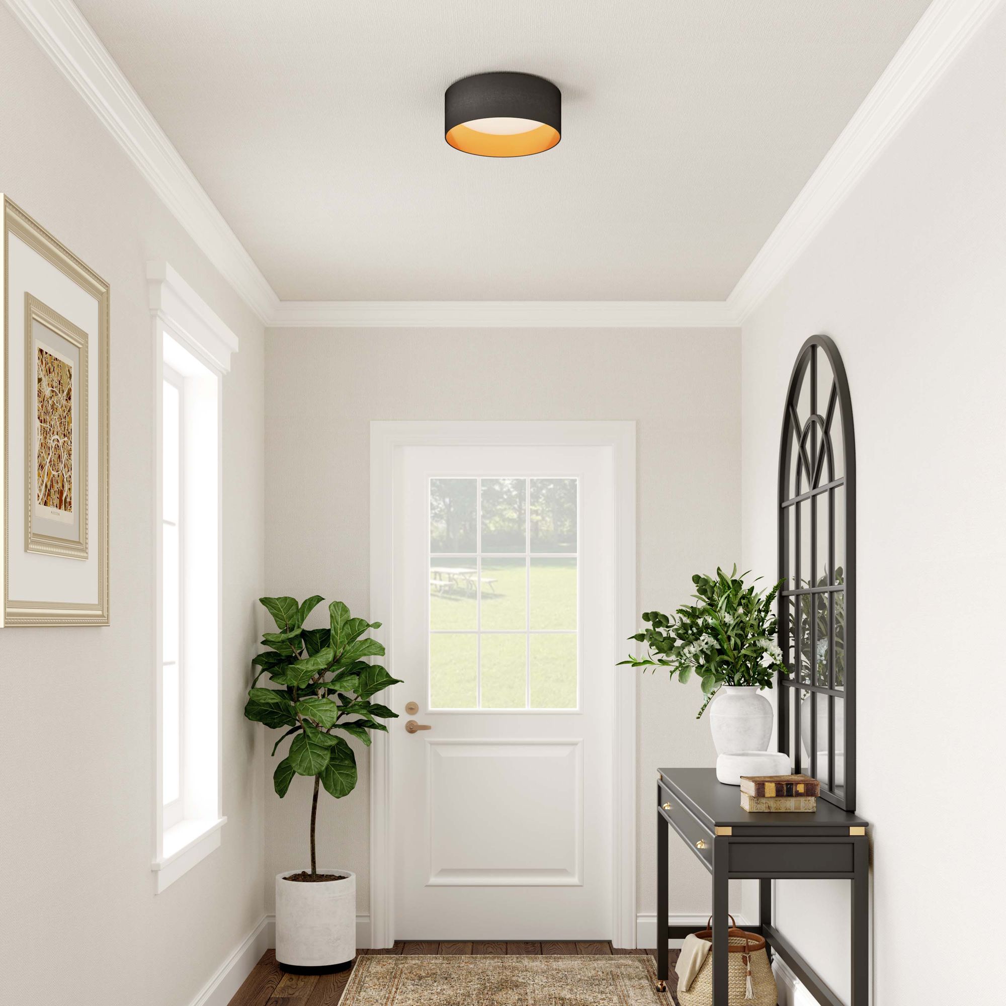 Image 7 Millennium Lighting Rosata 1 Light Integrated LED Flush Mount Black more views