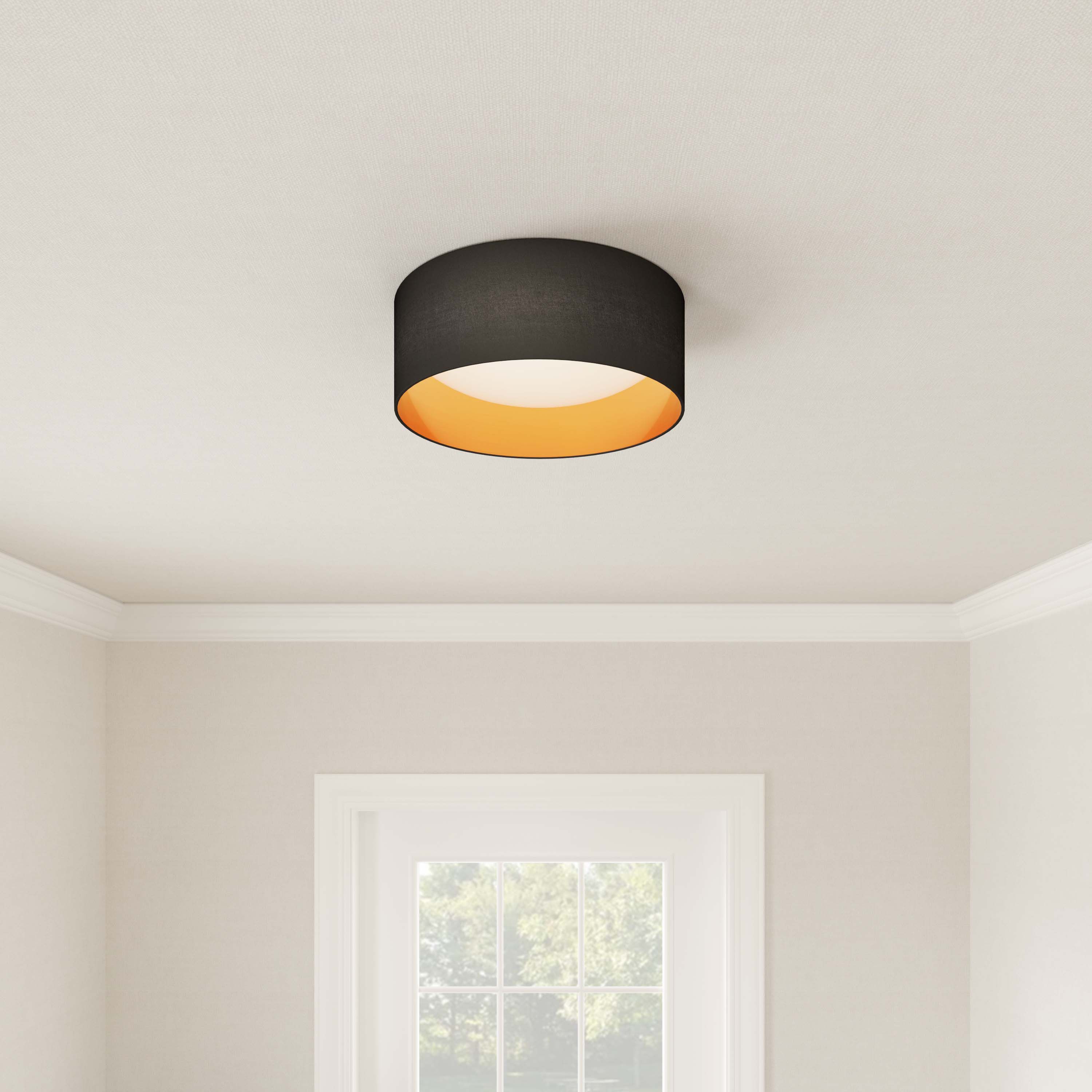 Millennium Lighting Rosata 1 Light Integrated LED Flush Mount Black in scene