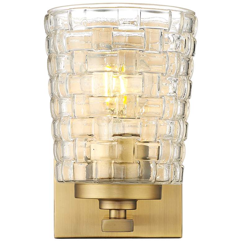 Image 1 Millennium Lighting Saben 1-Light Indoor Wall Sconce in Vintage Brass