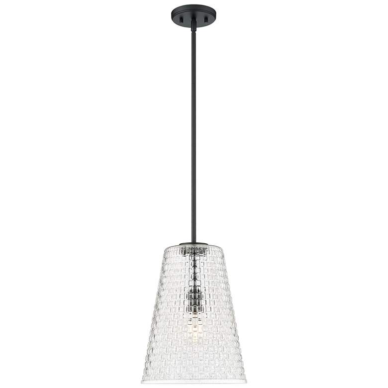 Image 1 Millennium Lighting Saben 1-Light Pendant in Matte Black