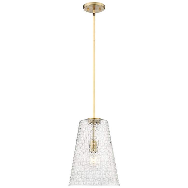 Image 1 Millennium Lighting Saben 1-Light Pendant in Vintage Brass