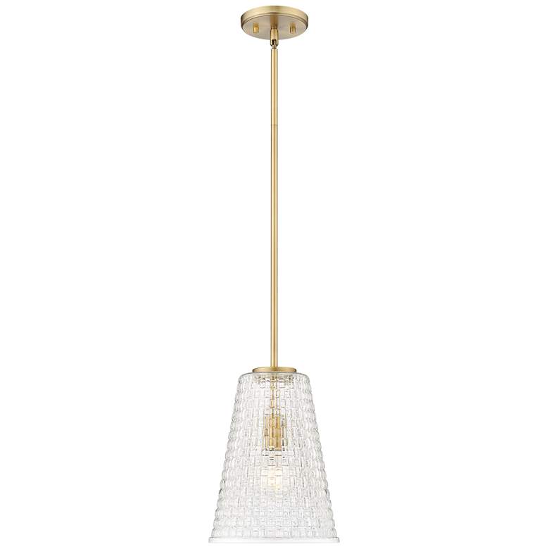 Image 1 Millennium Lighting Saben 1-Light Pendant in Vintage Brass