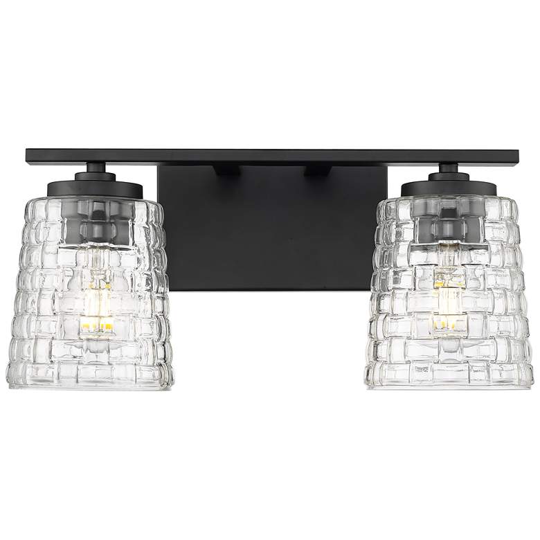 Image 1 Millennium Lighting Saben 2-Light Vanity Light in Matte Black