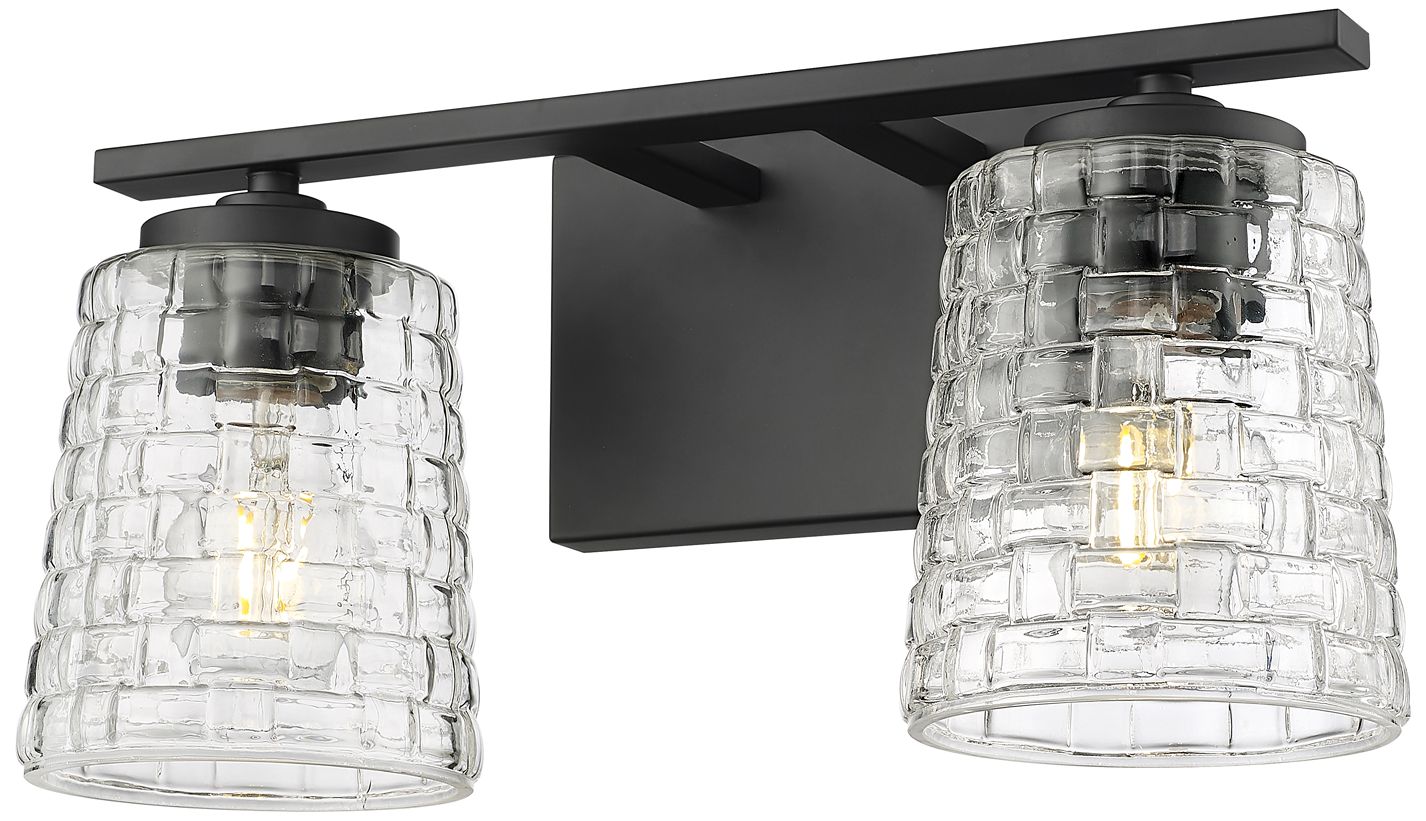 Image 4 Millennium Lighting Saben 2-Light Vanity Light in Matte Black more views