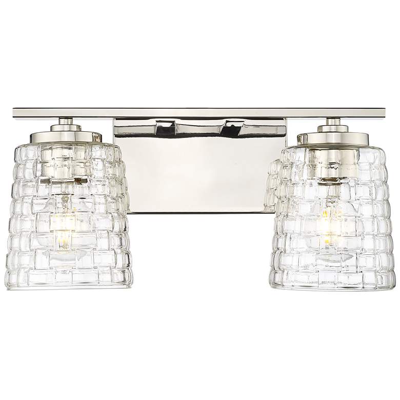 Image 1 Millennium Lighting Saben 2-Light Vanity Light in Polished Nickel
