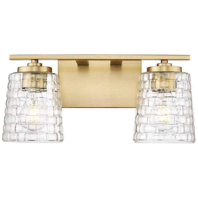 Image 1 Millennium Lighting Saben 2-Light Vanity Light in Vintage Brass