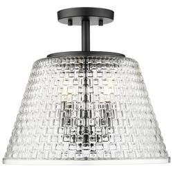 Millennium Lighting Saben 3-Light Indoor Semi-Flush in Matte Black
