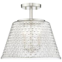 Millennium Lighting Saben 3-Light Indoor Semi-Flush in Polished Nickel