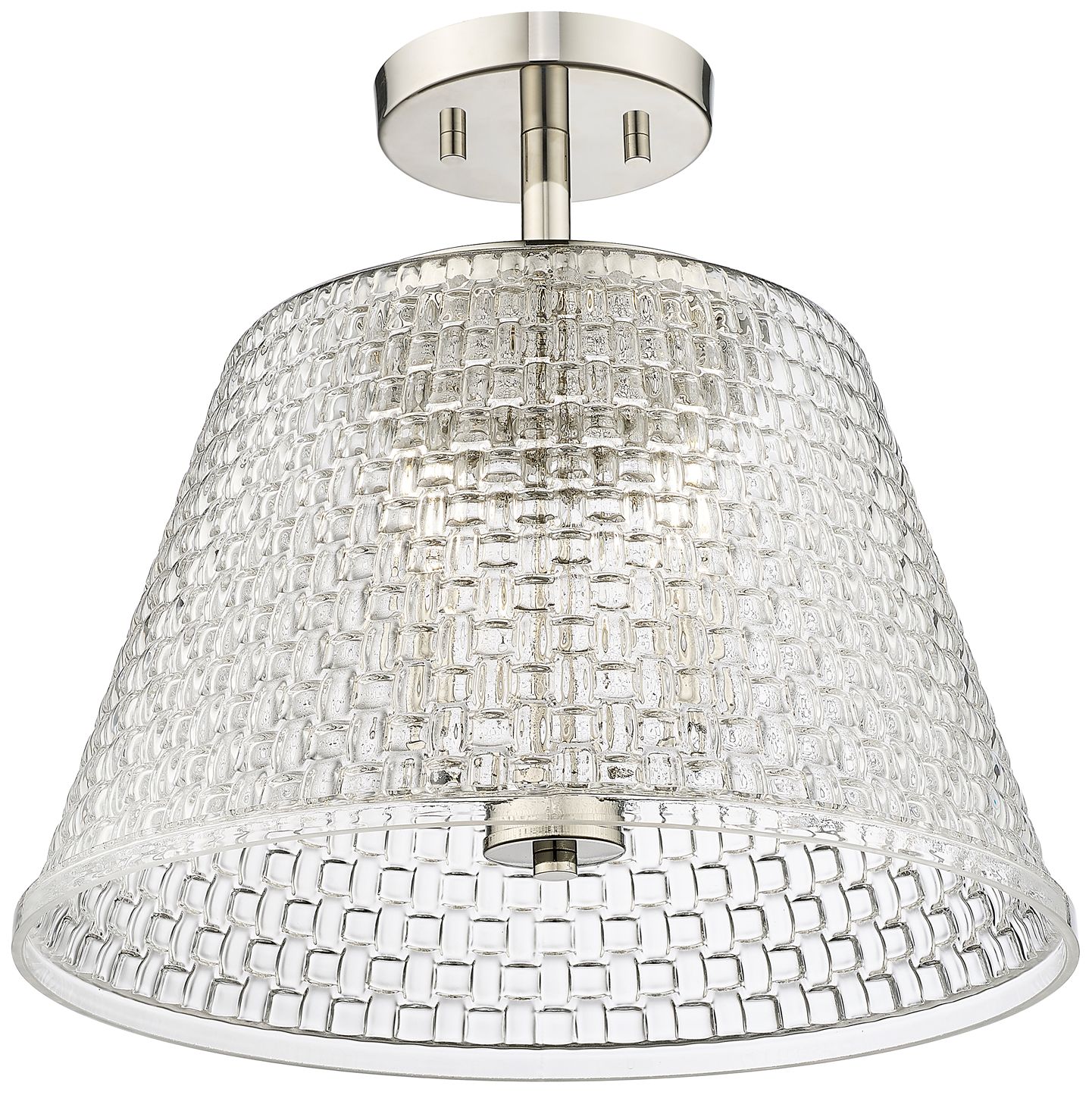 Image 4 Millennium Lighting Saben 3-Light Indoor Semi-Flush in Polished Nickel more views