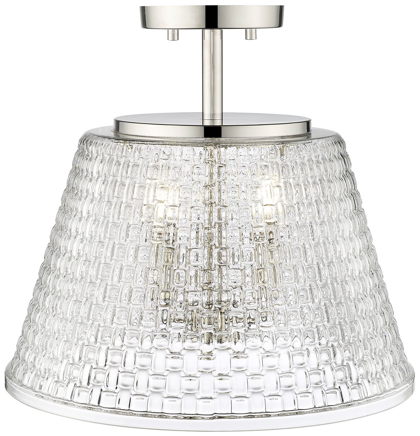 Image 5 Millennium Lighting Saben 3-Light Indoor Semi-Flush in Polished Nickel more views