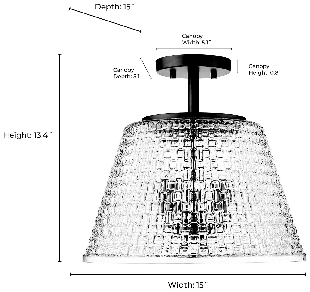 Image 7 Millennium Lighting Saben 3-Light Indoor Semi-Flush in Polished Nickel more views