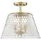Millennium Lighting Saben 3-Light Indoor Semi-Flush in Vintage Brass