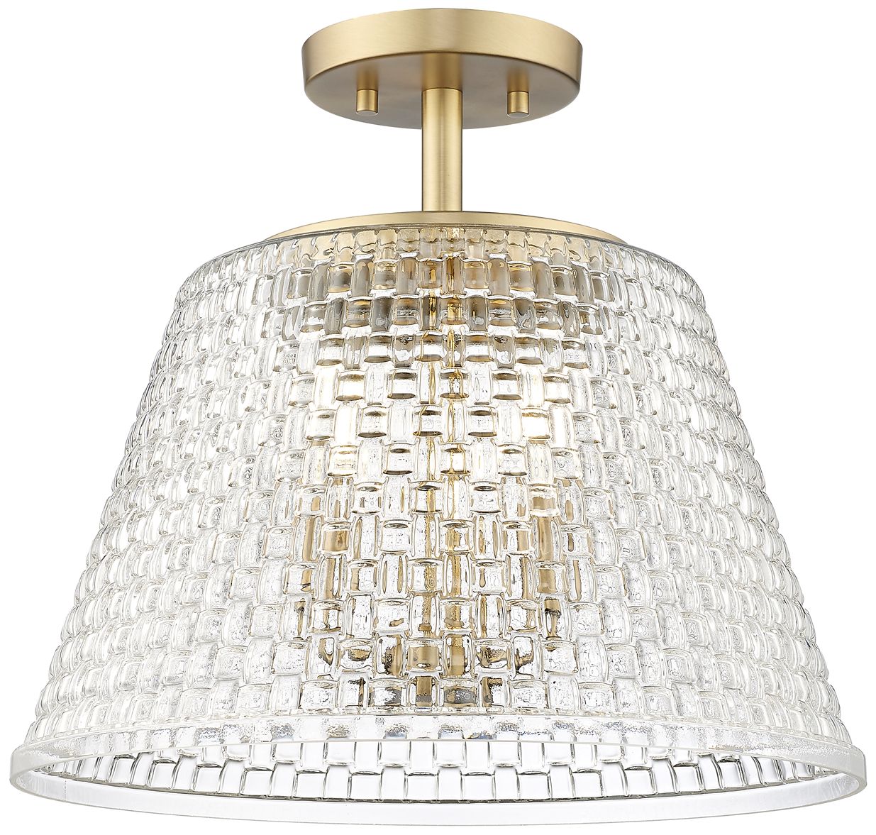 Image 3 Millennium Lighting Saben 3-Light Indoor Semi-Flush in Vintage Brass more views