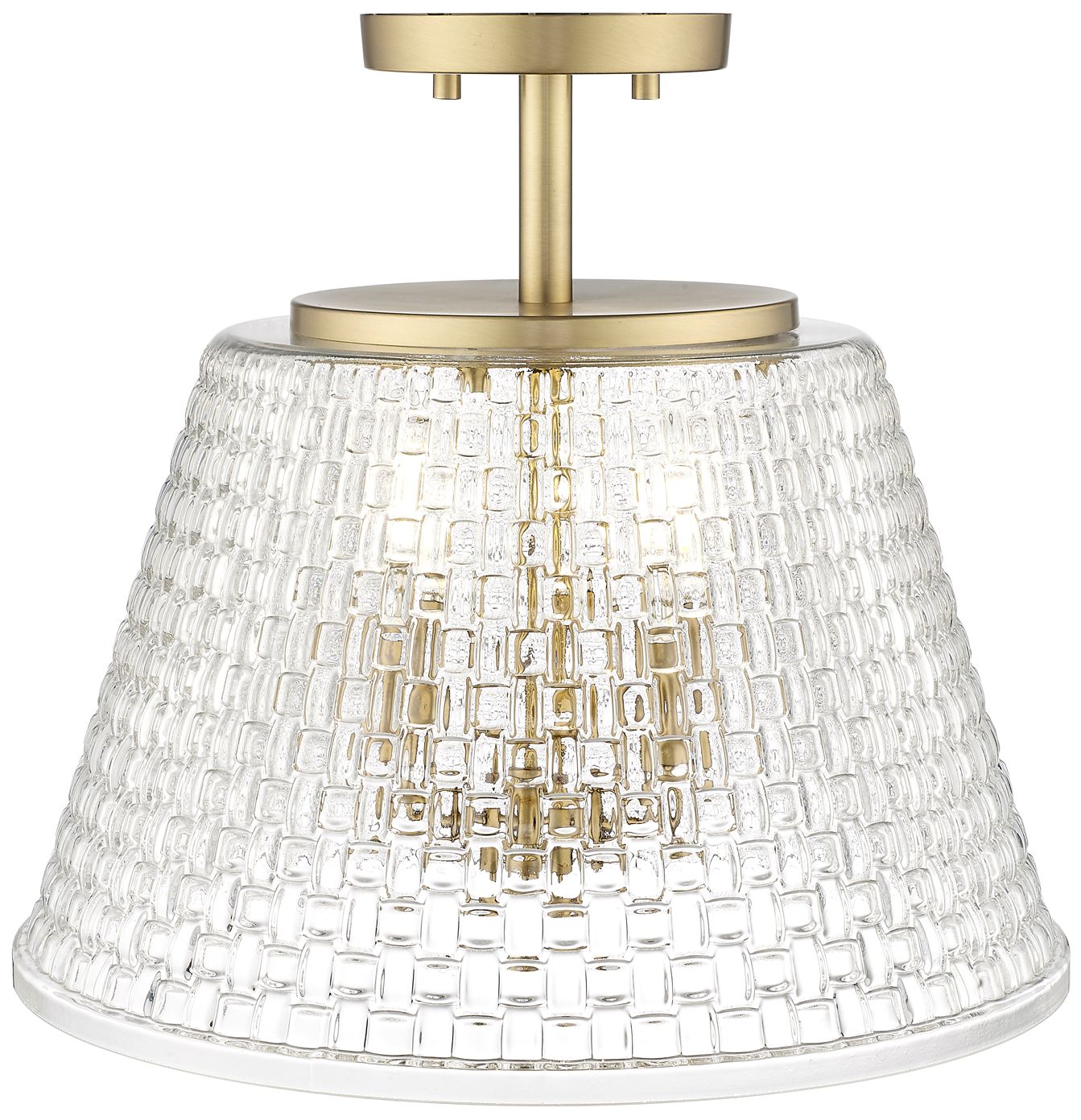 Image 5 Millennium Lighting Saben 3-Light Indoor Semi-Flush in Vintage Brass more views