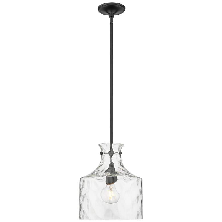 Image 1 Millennium Lighting Santorini 1-Light Pendant in Matte Black