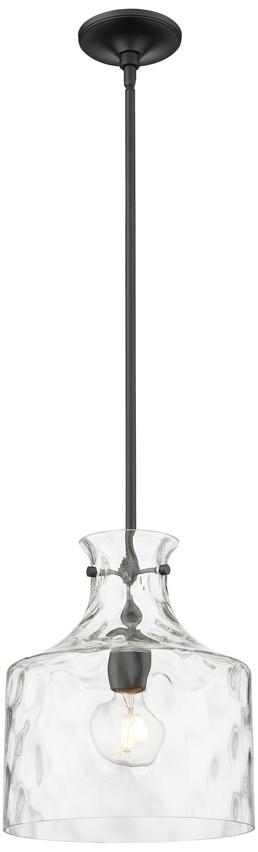 Image 2 Millennium Lighting Santorini 1-Light Pendant in Matte Black more views