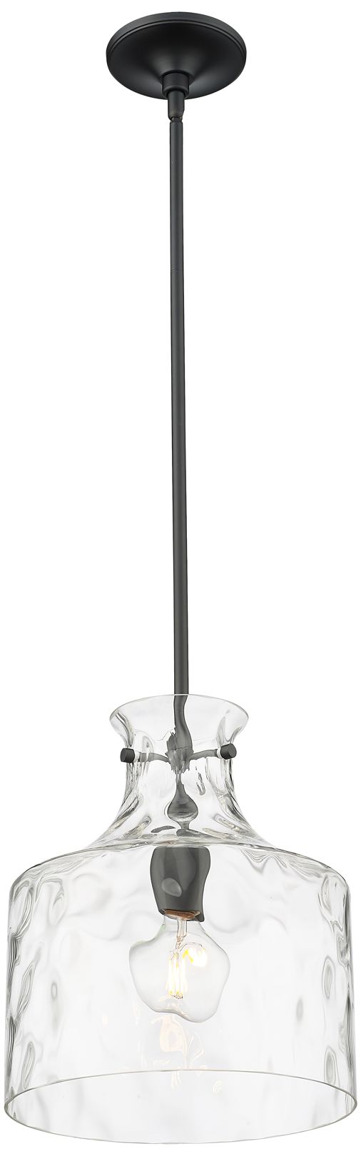 Image 3 Millennium Lighting Santorini 1-Light Pendant in Matte Black more views