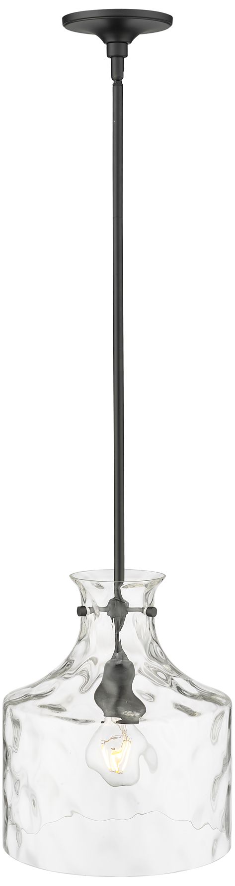 Image 4 Millennium Lighting Santorini 1-Light Pendant in Matte Black more views