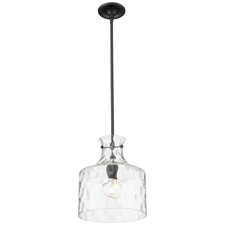 Image 4 Millennium Lighting Santorini 1-Light Pendant in Matte Black more views