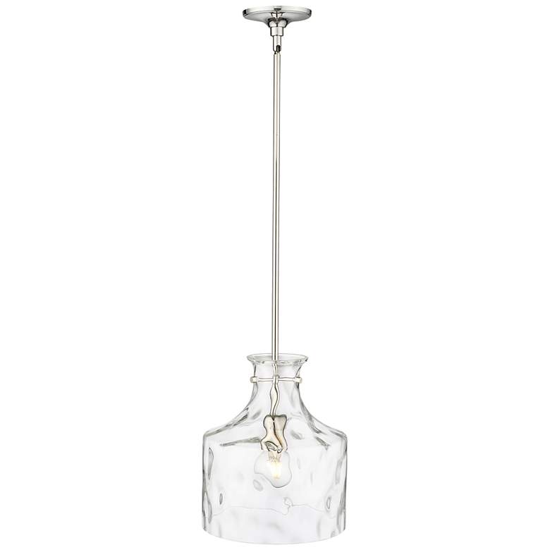 Image 5 Millennium Lighting Santorini 11" Nickel and Dimpled Glass Pendant more views