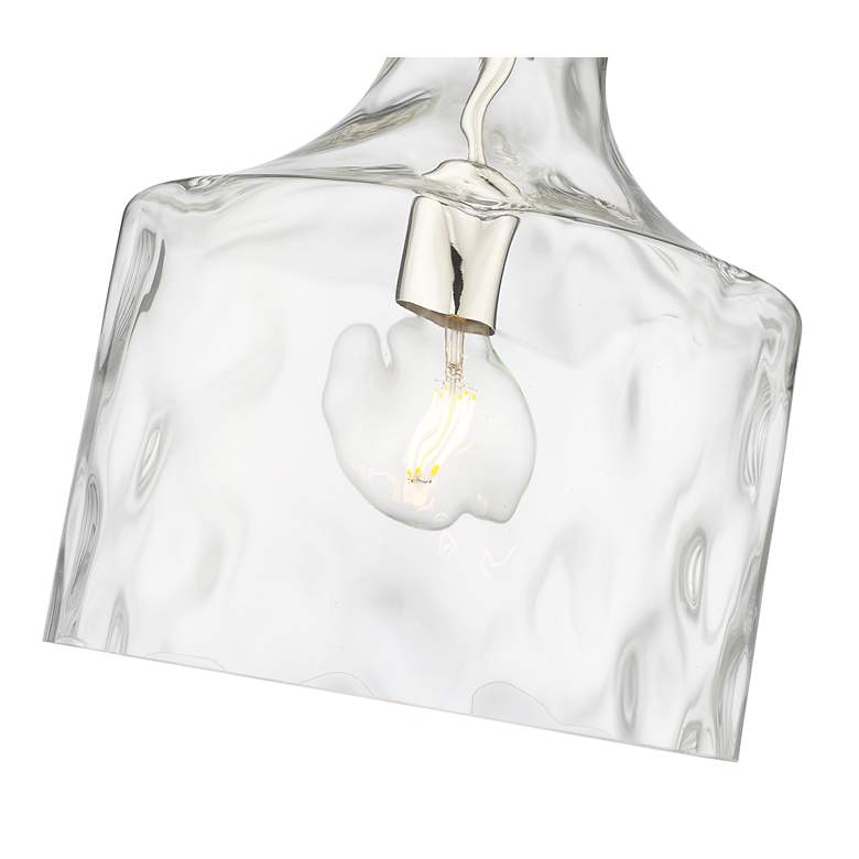 Image 6 Millennium Lighting Santorini 11" Nickel and Dimpled Glass Pendant more views