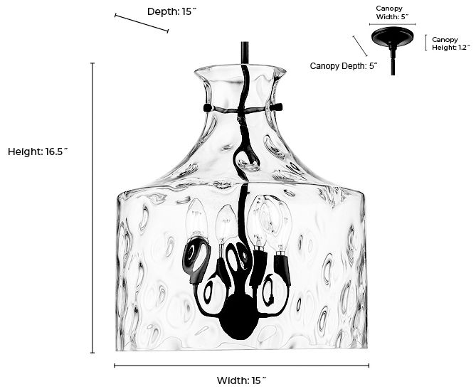 Image 6 Millennium Lighting Santorini 4-Light Pendant in Modern Gold more views