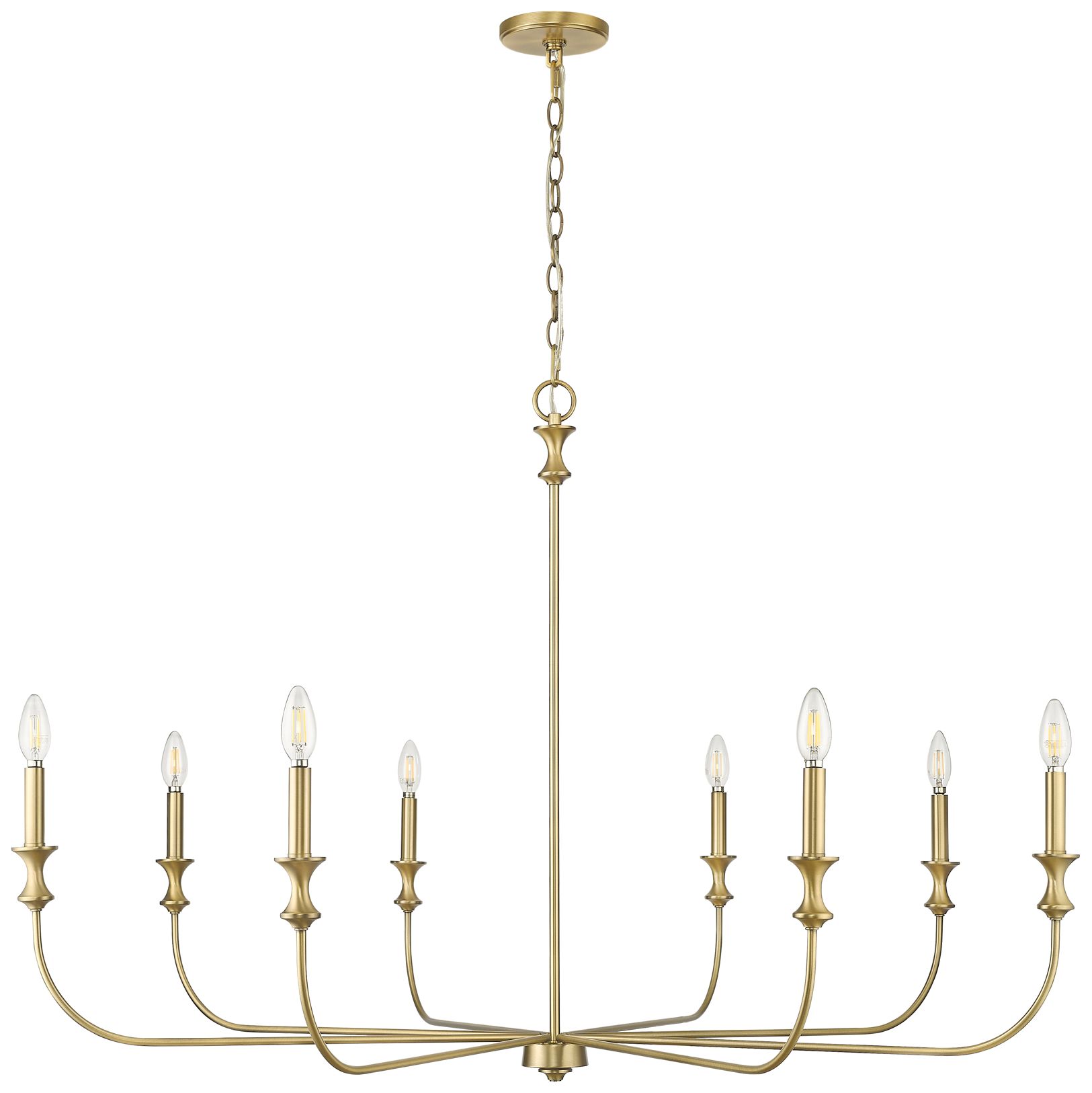 Millennium Lighting Savanne 8-Light Chandelier Light in Vintage Brass