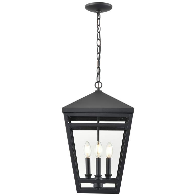 Image 1 Millennium Lighting Seager 3-Light Outdoor Pendant in Textured Black