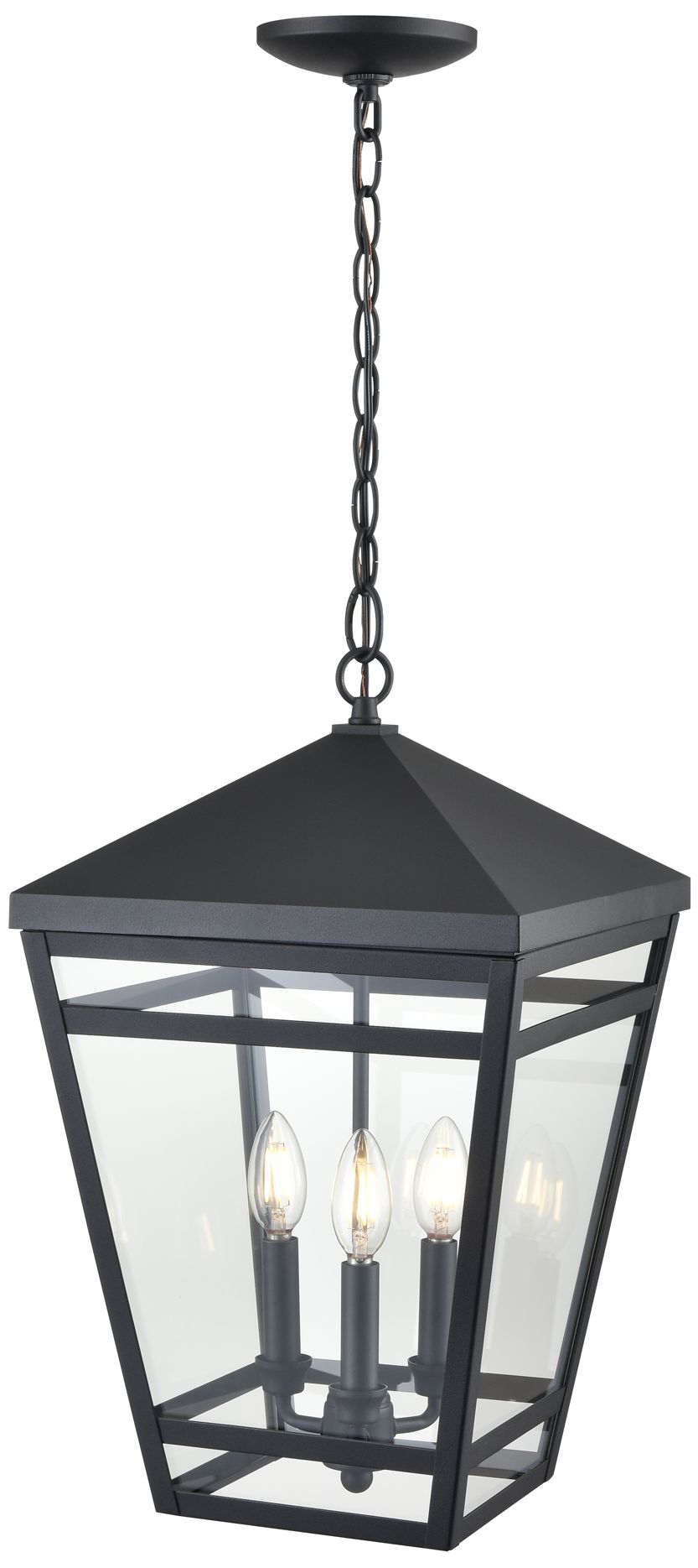 Image 4 Millennium Lighting Seager 3-Light Outdoor Pendant in Textured Black more views