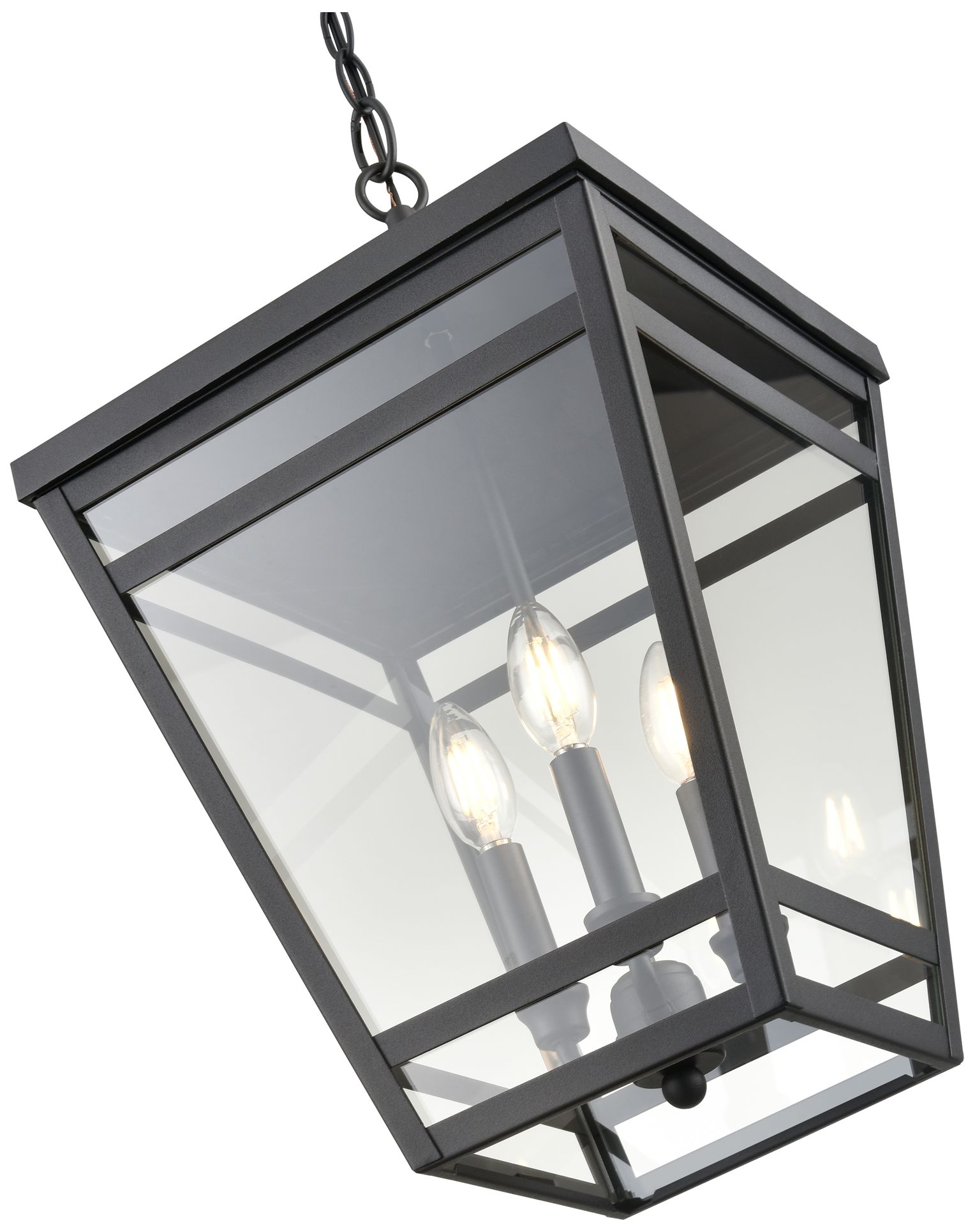 Image 5 Millennium Lighting Seager 3-Light Outdoor Pendant in Textured Black more views